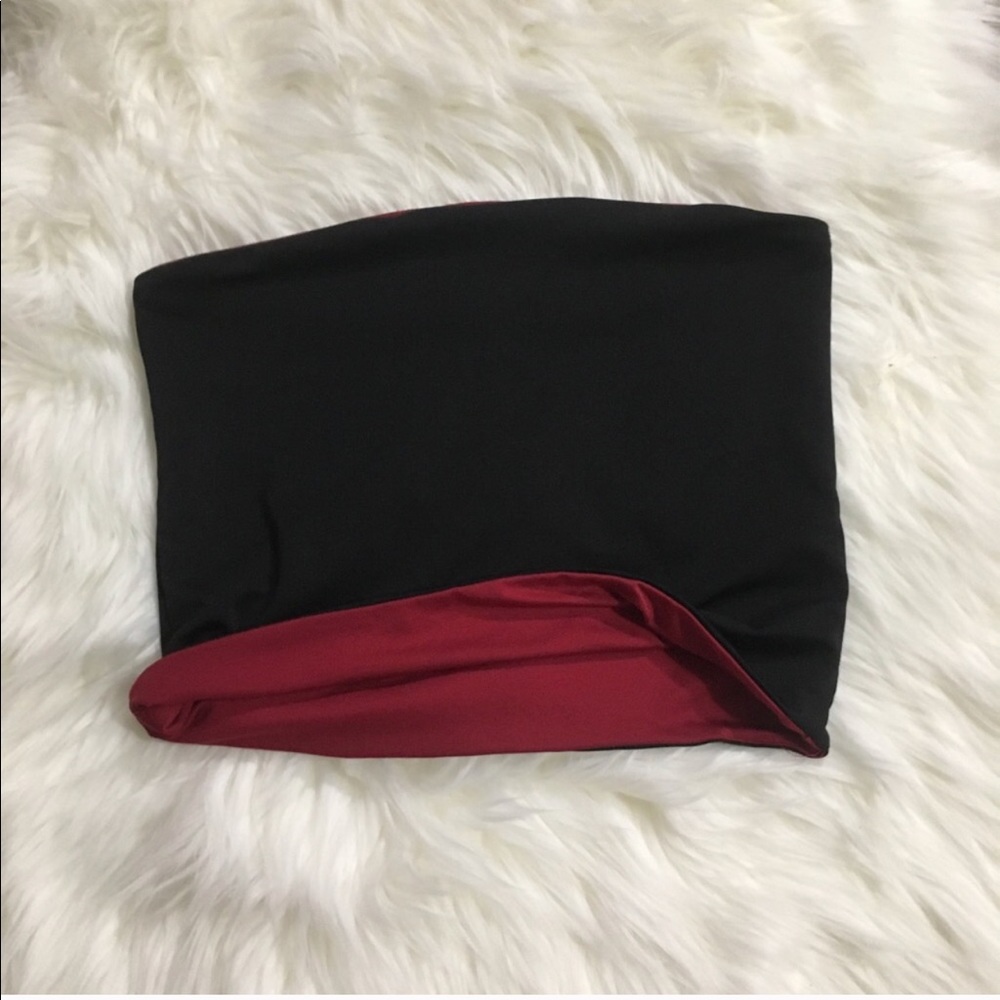 Reversible Black & Red Tube Top